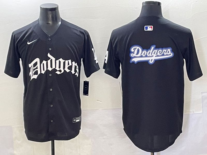 Men 2025 Los Angeles Dodgers Blank Black Seventh generation Joint Name Nike MLB Jersey style 27->los angeles dodgers->MLB Jersey